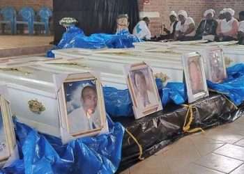 Les sept victimes du PK8 exposées à Oyem dans le Woleu-Ntem