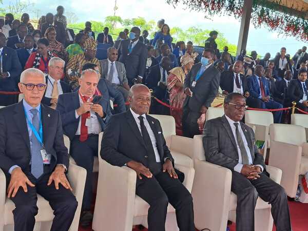 Le président Faustin Boukoubi à la cérémonie de prestation de serment du président de la Guinée équatoriale  Teodoro Obiang Nguema Mbasogo