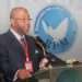 Le président du RPM, Alexandre Barro Chambrier lors du discours d'ouverture