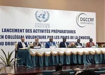 Les responsables présent au lancement de la journée du droit du consommateur au Gabon