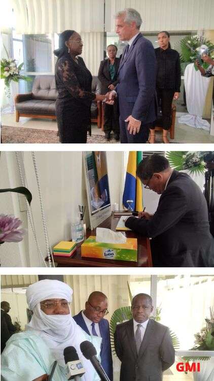 Quelques images de la cérémonie de présentation des condoléances et signature du Livre d'or du corps diplomatique au décès de Michaël Moussa Adamo
