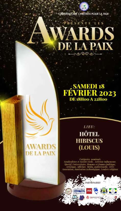 Affiche officielle des Awards de la Paix de l'OCP