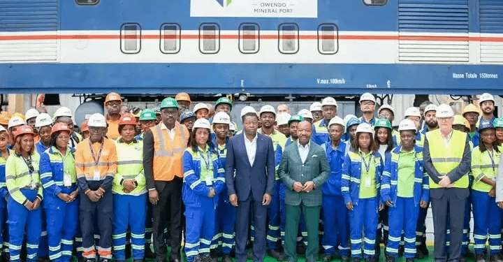 Ali Bongo et Faure Gnassingbé à l'inauguration des 4 ateliers d'xploitation ferroviaire d'OMP