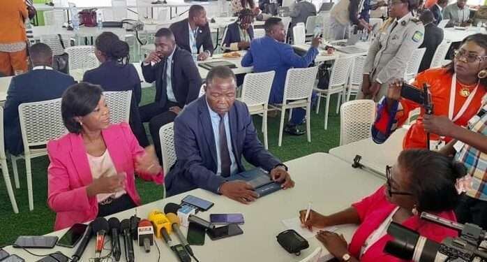 Arlette Soudan Nonautt ministre de l'environnement, du développement durable et du bassin du Congo rappelle le CO2 généré par l'Afrique