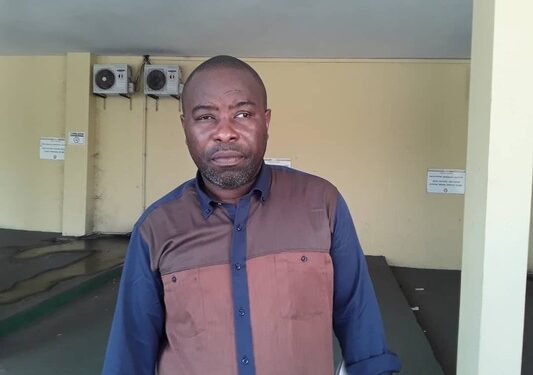 Le président du Syndicat des greffiers du Gabon, Henry Morethy Thytiss