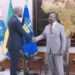 Le président Ali Bongo Ondimba reçoit le ministre camerounais Lejeune Mbella et le SG de la ZLECAF, Wamkele Mene