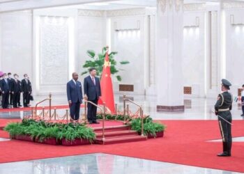Le président Ali Bongo Ondimba et son homologue Xi Jinping