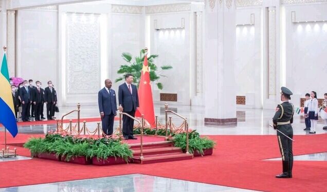 Le président Ali Bongo Ondimba et son homologue Xi Jinping