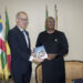 Le président de la CEEAC à droite, Gilberto Da Piedade Verissimo et Paul Coustere, le directeur régional UNESCO à gauche @D.R