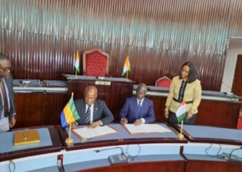 Faustin Boukoubi à gauche et Adama Bictogo à droite