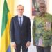 Le ministre Jean Pierre Doukaga Kassa (à droite) et Paul Coustere, le directeur régional de l'UNESCO