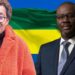Le président Jocktane et sa compatriote Mme Colette Rebouka, résistante gabonaise de France, tous opposants