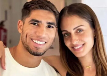 Achraf Hakimi et Hiba Abouk à l'époque heureux