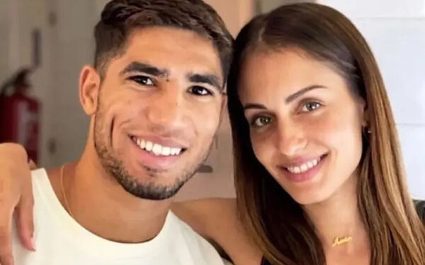 Achraf Hakimi et Hiba Abouk à l'époque heureux