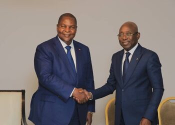Le président centrafricain, Faustin Archange Touadera et le président de l'Assemblée nationale, Jean François Ndongou @D.R