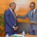 La nouvel administrateur général de la Zis de Nkok, Samy Buveghe et le ministre Mays Mouissi @D.R
