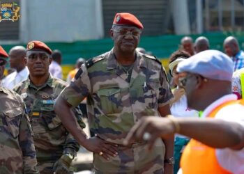Le Délégué spécial de la Commune de Libreville, Ibrahim Rapontchombo et sa délégation sur le terrain @D.R