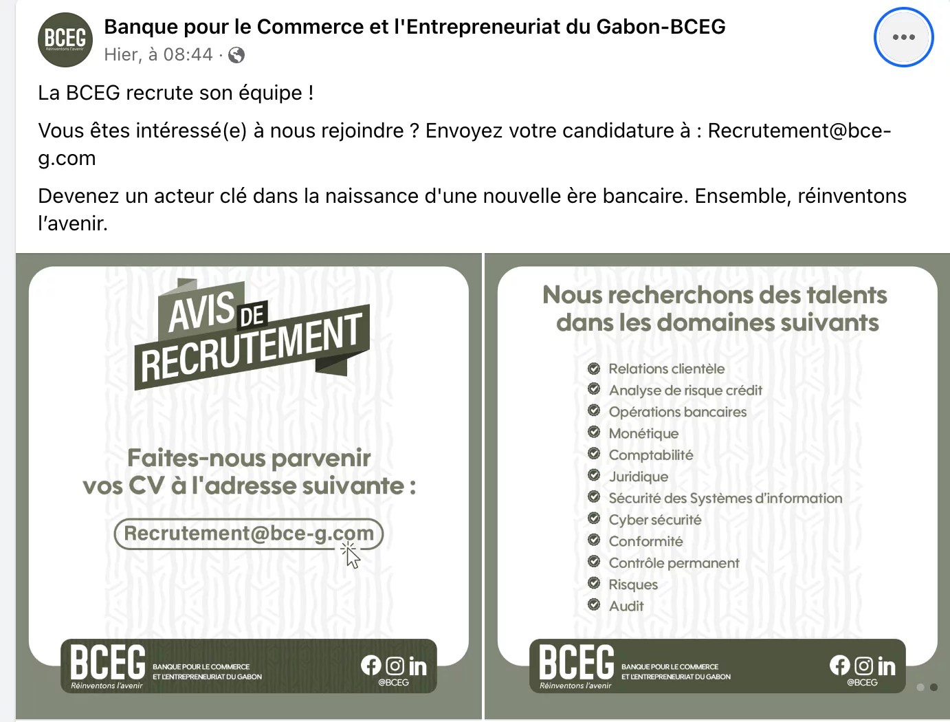 BCEG recrute