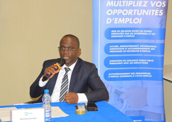 Le directeur général du PNPE, Puanne Paulin Moussounda lors de la re'
