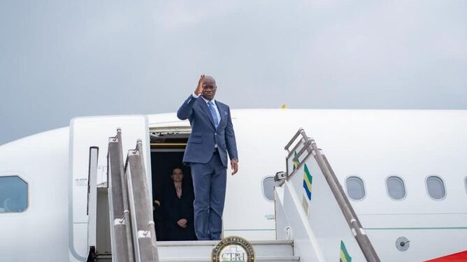 Oligui Nguema en Égypte