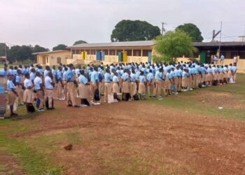 Les élèves du Lycée technique Alexandre Biangue de Tchibanga