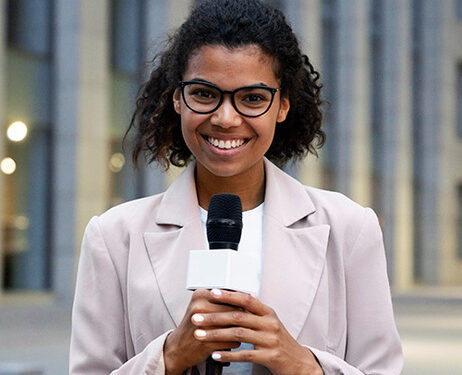 Journaliste en reportage