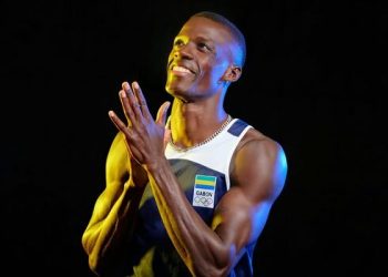 La sprinter gabonais Guy Maganga-Gorra