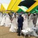 Mariages collectifs : 205 couples militaires et paramilitaires unis