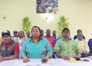 Camélia Ntoutoume Leclercq candidate aux législatives 2025 derrière elles les candidats aux locales