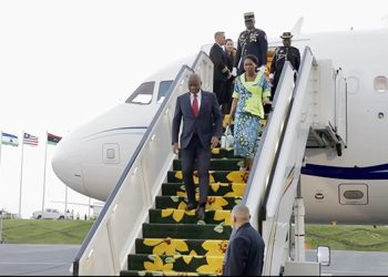 Le couple présidentiel gabonais à Addis-Abeba,