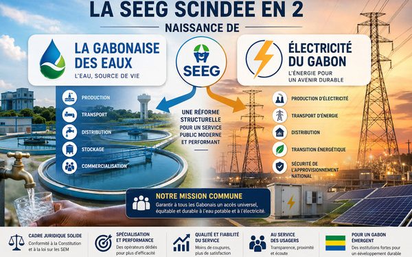La SEEG n’existera plus : Bienvenue à « La Gabonaise des Eaux » et à « Électricité du Gabon »